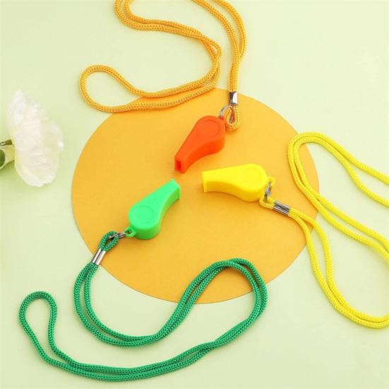 10 Stück Plastikpfeifen mit Schlüsselbändern Laute Sport Schiedsrichter Erbsenpfeifen für Trainer Notfall Überleben Verwendung Ersatz Trainerpfeife