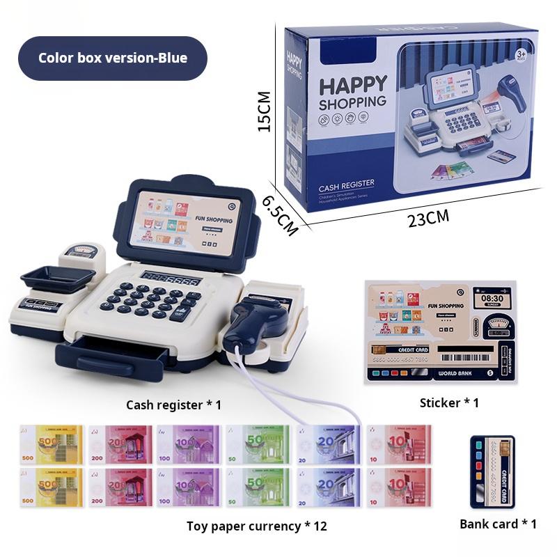 Supermarket Cash Register Children's Playthings Infant Puzzle Simulation Checkout Cashier Boys and Girls Every Birthday Gift Idea