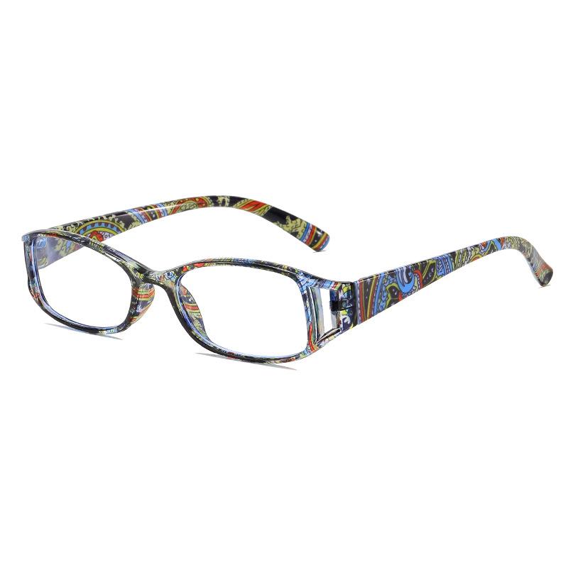 Fashionable Anti Blue Light Reading Glasses with Ultra Light Printed Reading Glasses for Women, Middle-aged and Elderly People