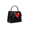 Moschino 3D Heart Adjustable Detachable Shoulder Strap Leather Tote Bag Women Tote Bags Black 8008A7417-1555
