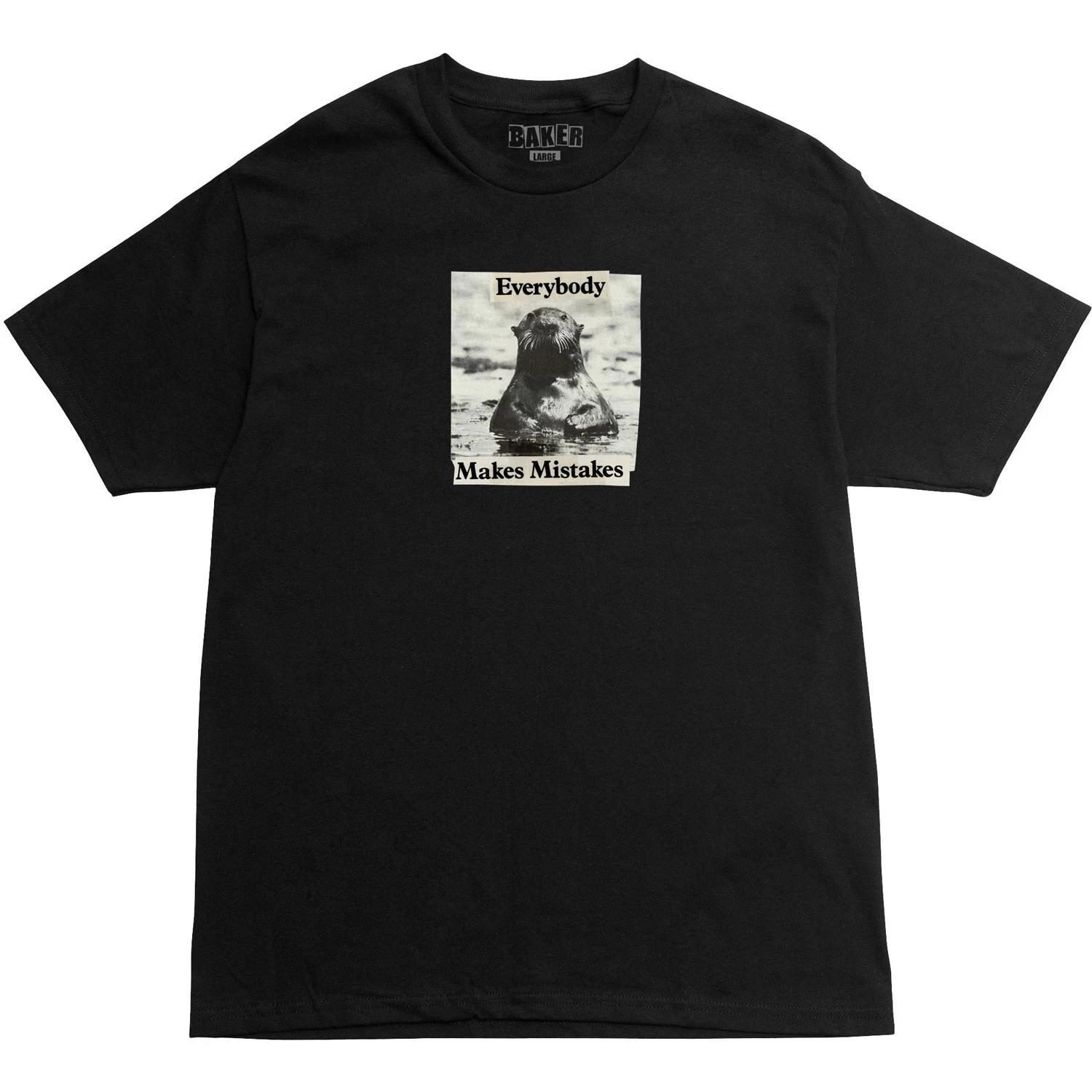 Baker Skateboards Shirt Everyone Makes Mistakes Black L