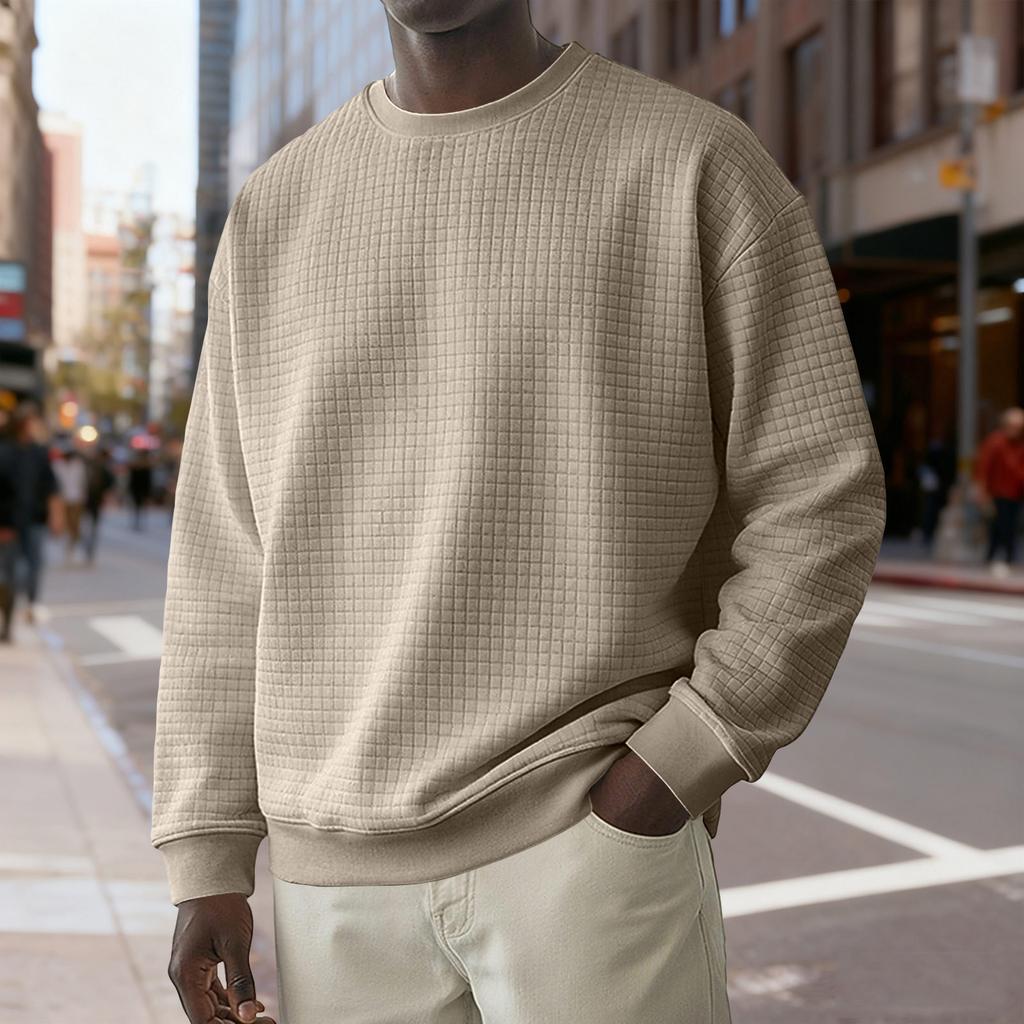 Men's Casual Loose Long,sleeved Round Neck Sweatshirt