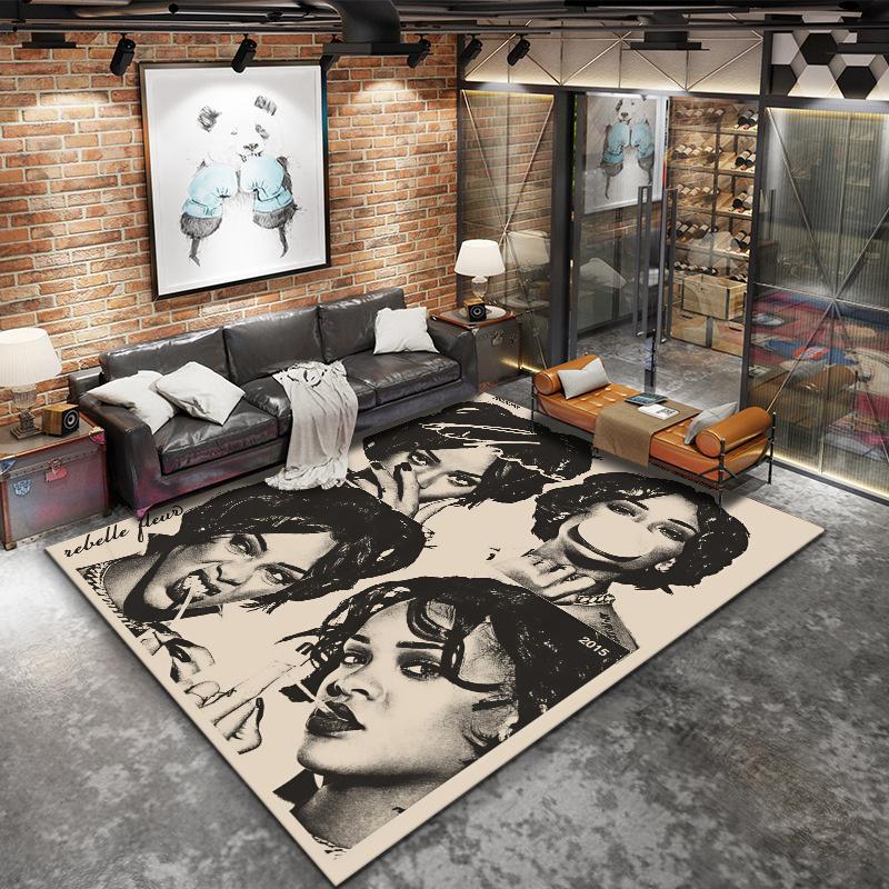 Rihanna Carpet Rug for Living Room Bedroom Home Sofa Decoration,Kids play Nonslip Floor Mat