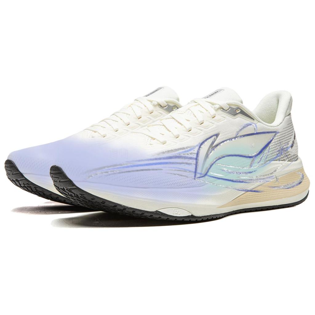 Li Ning Red Hare 9 Dämpfung Abriebfest Rutschfest Niedrig geschnitten Laufschuhe Herren Silber ARPW003-8(Team949-)