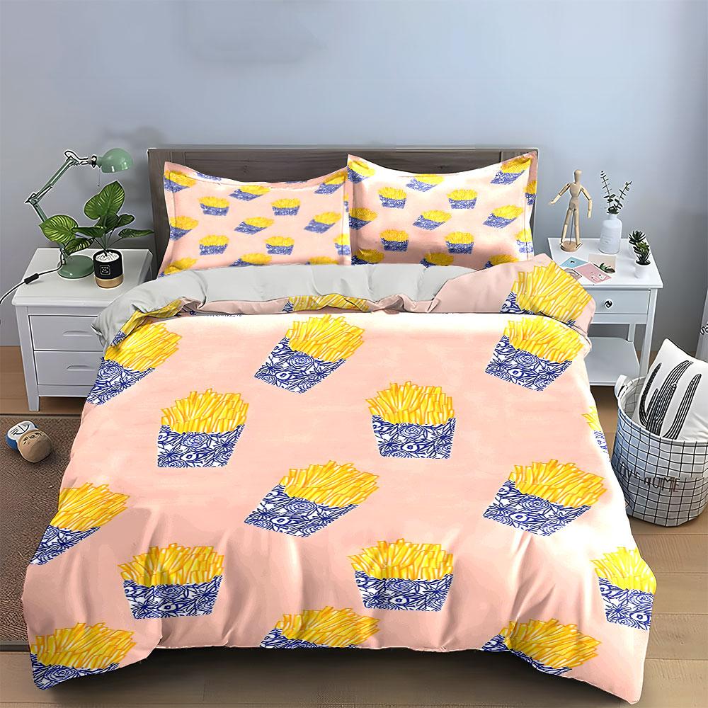 Golden fries magic! Bedding sets Duvet covers Pillowcases(1* Duvet Cover 2* Pillowcases without duvet insert)