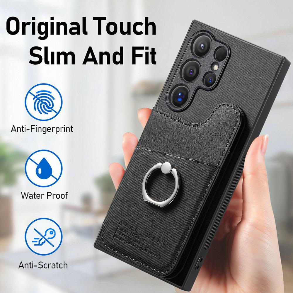 Wallet Double Button Magnet Leather RFID Card Case for Samsung Galaxy S26 Ultra S25 S24 S23 S22 S21 Plus S 26 Edge 25 FE 24 Etui