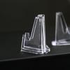 Clear Coin and Medal Display Stand - Small Round, Square, and Triangular Options