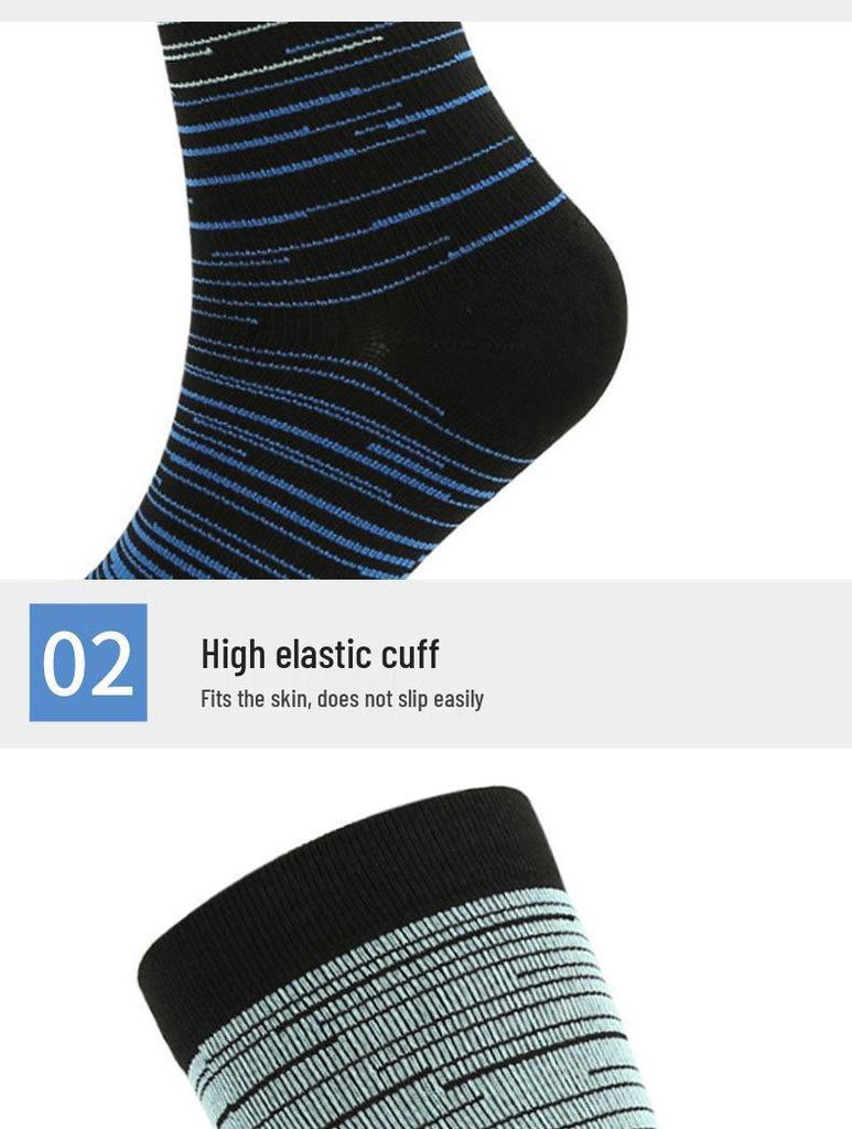 Unisex Cross-Border Compression Socks - Perfect for Sports, Running, Yoga; Knee-High, Calf-Length; Leg Slimming.
