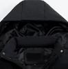 Men's Hooded Down Coat Winter Thick Cotton-padded Jacket Solid Color Slim Coat White Duck Down Thermal Jacket