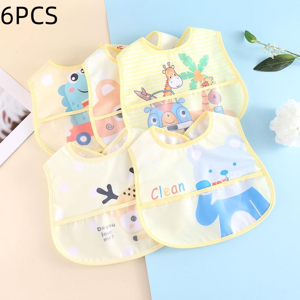 Random pattern piece set baby rice pocket baby waterproof saliva towel baby bib bib eating bib