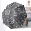 1pc Space Doodles Automatic Folding Umbrella, Casual Outdoor Accessory, Birthday Festival Gift yy251126115