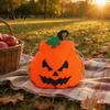 Halloween Candy Holder Drawstring Pumpkin Bag for Kids, Trick or Treat Bag, Party Supplies Reusable Non Woven Fabric Goodie Favors