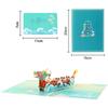 3D Pop-Up Dragon Boats Cards Chinese Dragon Boats Festival Greeting Card with Envelope Fathers Day Postcards Decoration