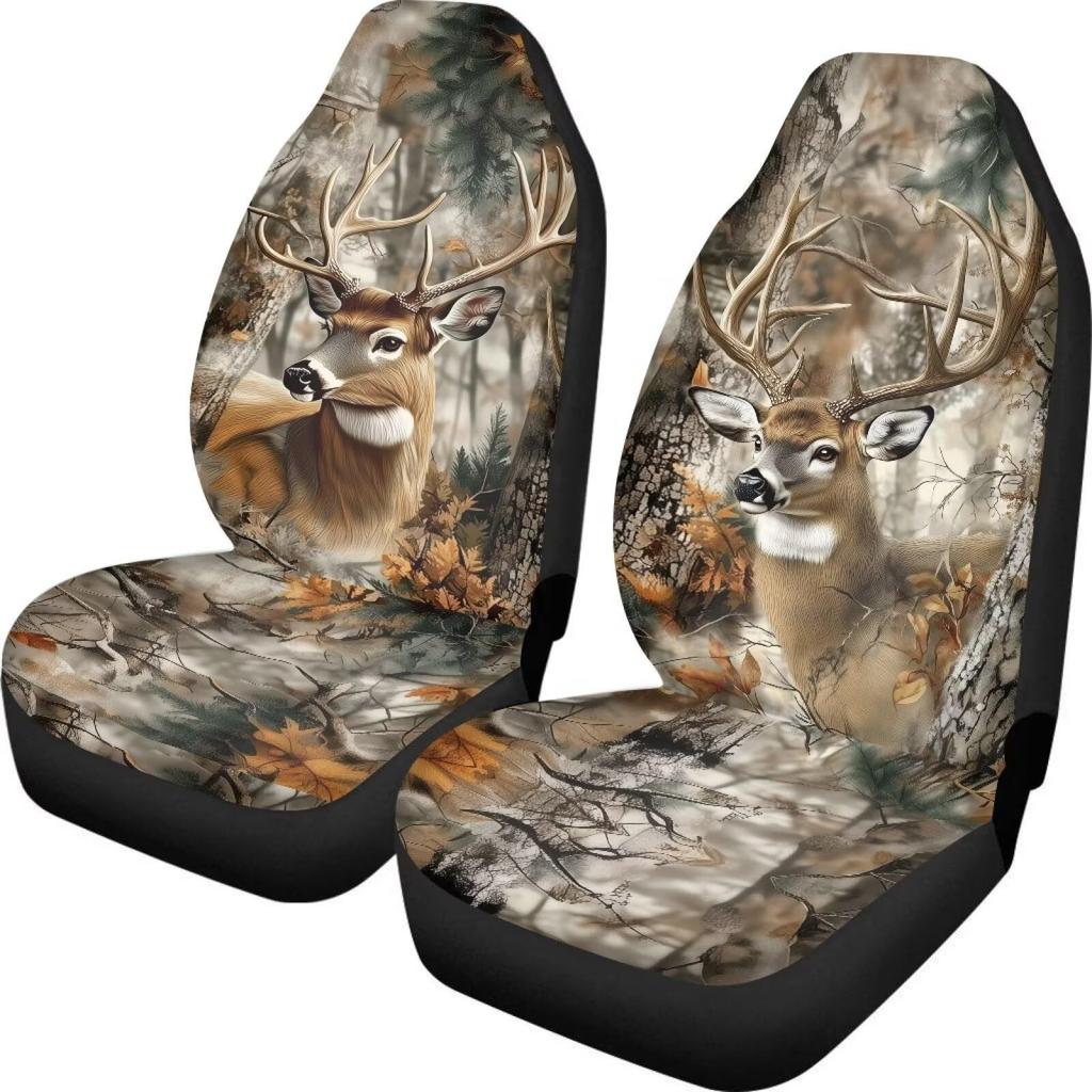 Car Front Seat Cover 2 Pcs Car Seat Cushion Cover Anti-Fouling Cover Universal Model