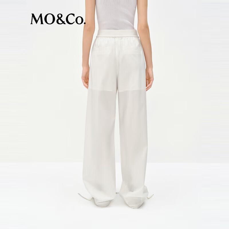 MO&Co. Leichte Sportliche High-Waist Straight-Leg Kordelzughose