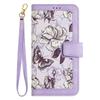 Leder Klapphülle für iPhone 16E 16 15 14 Plus 13 12 11 Pro Max XR X 10 XS 8 7 6 6S SE3 SE Blumen Trageband Kartensteckplatz Abdeckung