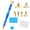 Glitter Resin Diamond Painting Pen Kit with 6 Metal Tips 6 Wax Blocks and Storage Box for 5D Diamond Art Rhinestone Crafts and DIY Projects