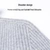 SNOWFLYING Women's Ribbed Wool Sweater with Cashmere