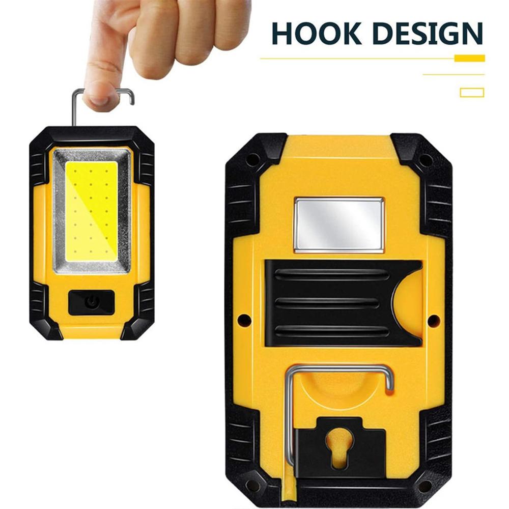 4000mah Led Work Light Rechargeable Super Bright COB Flashlight With Magnetic Portable Outdoor Camping Lantern Emergency Lamp