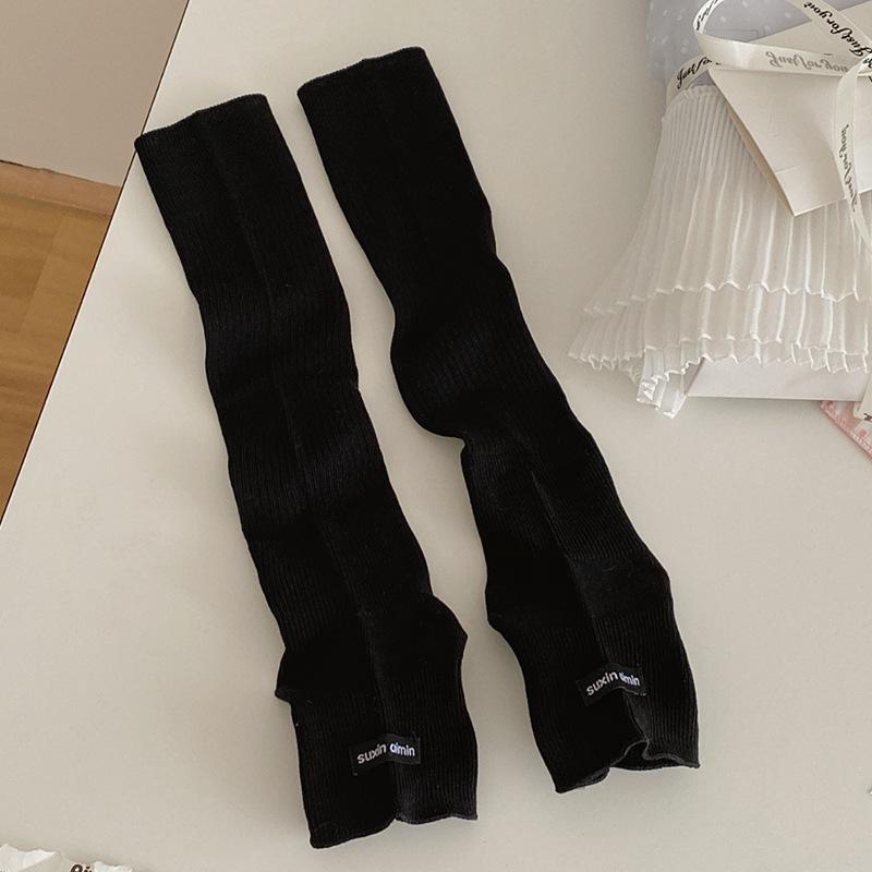 Lolita Leg Warmers Women Cotton Thin Breathable Knee Socks Stocking Knitted Foot Cover Jk Girl Leg Warmer Solid Color Long Socks