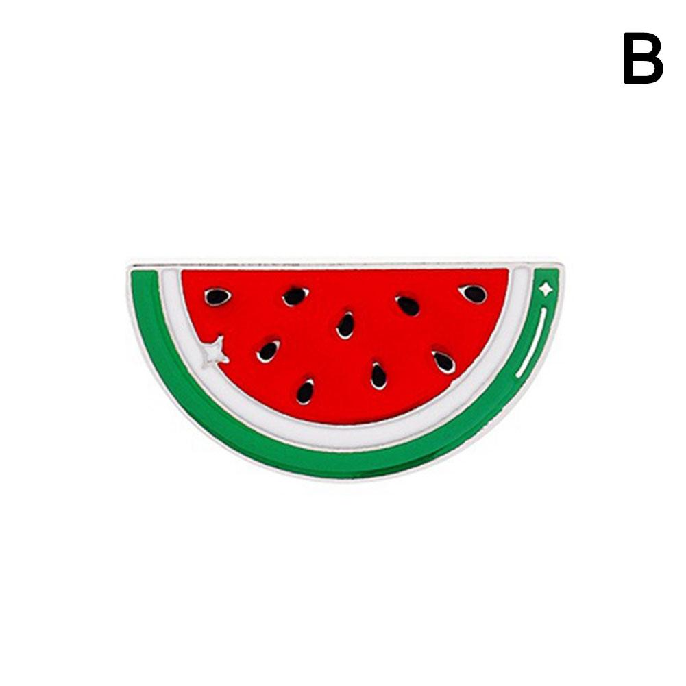 Cute Watermelon Enamel Pin Summer Fruit Shaped Brooch Bag Decoration Badges Women Lapel Pin Charm Jewelry Accessories Gift