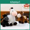 Plüsch-Pony-Spielzeug Tierfigur mit Blumenstickerei-Design für Kinder Geschenk