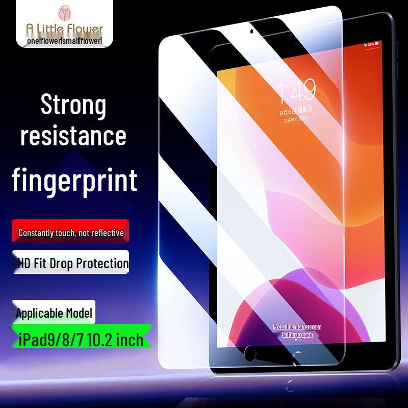 ALittleFlower HD Tempered Glass Screen Protector for Apple iPad