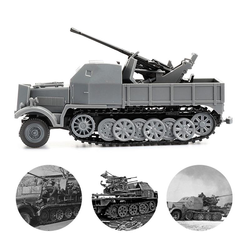 1:72 4D Plastic Puzzle Assemble SD.KFZ.7/2 panzer Tank Model World War II Model Assembling Military Playthings Designed For Children Gifts