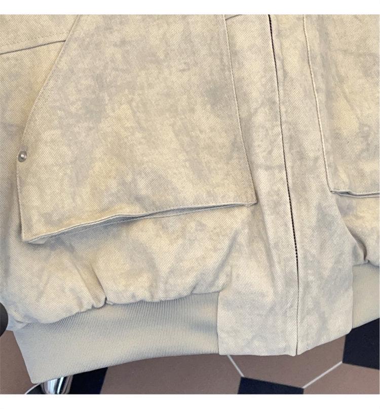 Men's Retro High Street Distressed Hooded Cotton Jacket - Winter Plus Velvet, Youth Sports Style, Warm and Trendy.