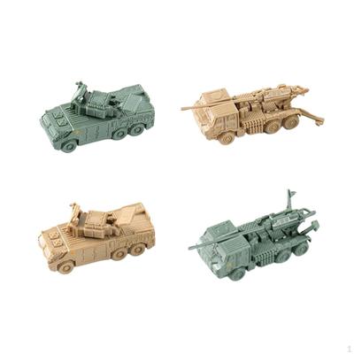 4x 1/144 Tanc Jucărie Simulare Suvenir Decor Home Decor Vehicule blindate în miniatură Seturi de modele