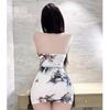 Internet Celebrity Clothing New Improved Printed Cheongsam Sex Underwear Backless Slim Slit Hip Skirt Chinese Style Nightdress