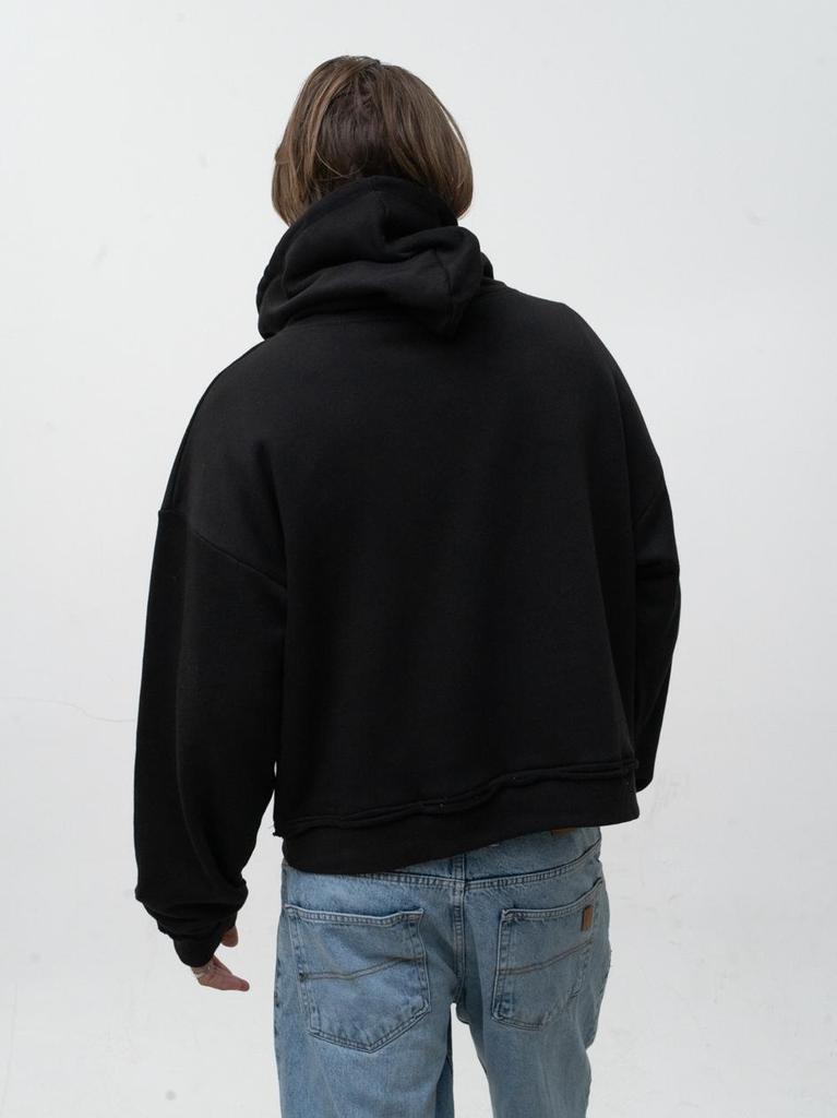 Jigga Wear Pure Men's Oversized Hoodie Plain Black XL