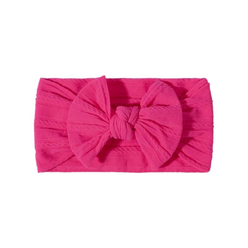 Solid Color Bowknot Baby Headband Sweet Headwear Kids Girls Boutique Elastic Protect Turban Headand Baby Hair Style Accessories