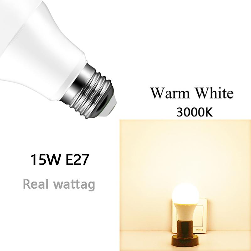 15W LED Sensor Bulb E27 Dusk To Dawn Smart Lamp Bulb AC85V-265V Day Night Light Auto On/Off For Stair Hallway Pathway