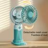 3-stufiger Handventilator mit Handyhalter, leiser USB-wiederaufladbarer Mini-Personal-Schreibtischventilator, tragbarer Reise-Sommer-Kühlventilator für den Außenbereich