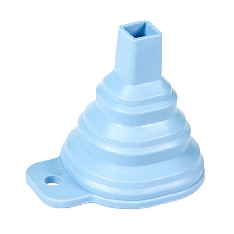 Folding Funnel Foldable Telescopic Long Neck Funnel Liquid Filling Kitchen Tools 1 синий