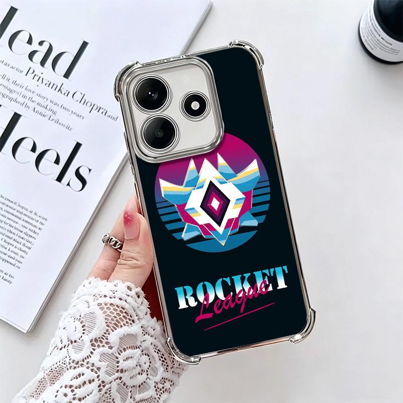 

R-Rocket L-League Game Soft Phone Case For Xiaomi Redmi Note 14 15 Pro Plus 13 12 11S 11T 5G 10 9S 9 Plating Anti-Fall Fundas Redmi Note 12 Pro 4G