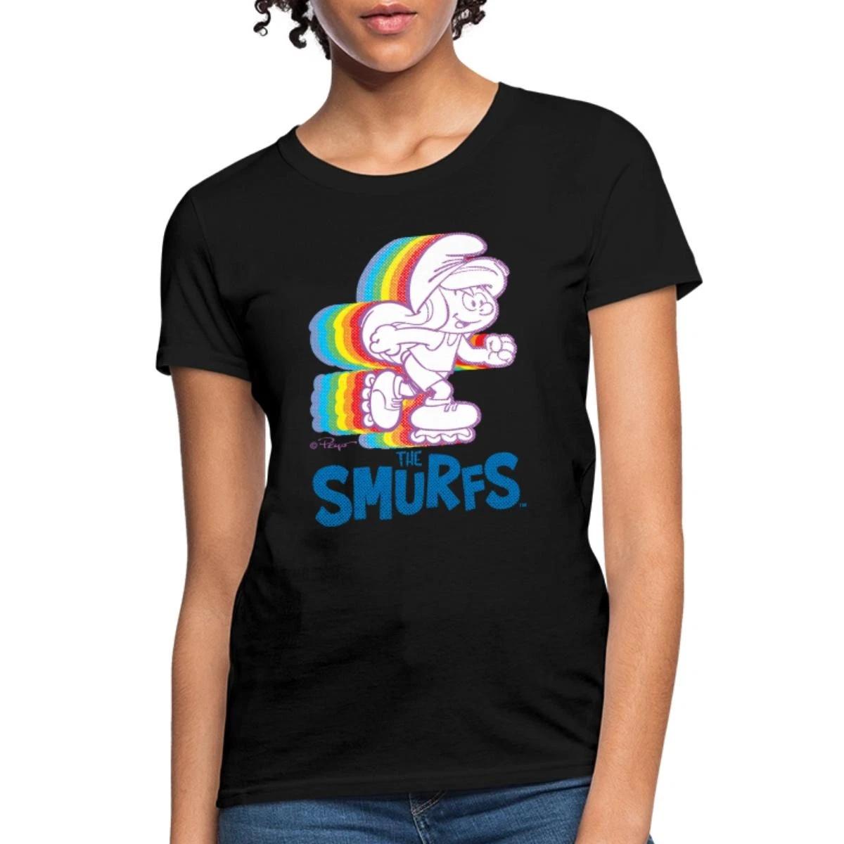 The Smurfs Roller Skating Smurfette Women s T-Shirt S