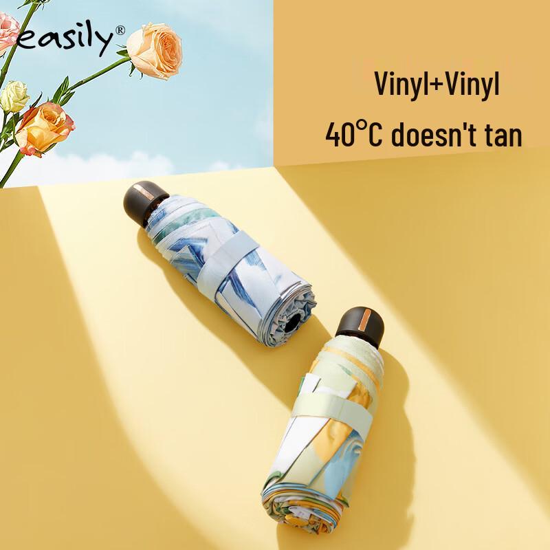 Compact Five-Fold UV Protection Pocket Umbrella