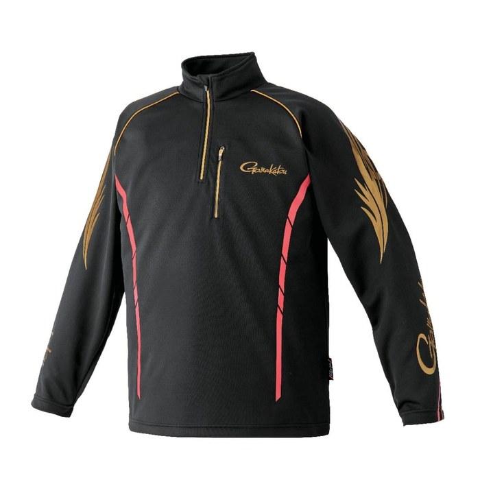 Gamakatsu 2-Way Warm Zip Shirt Black/Red 3L GM3766