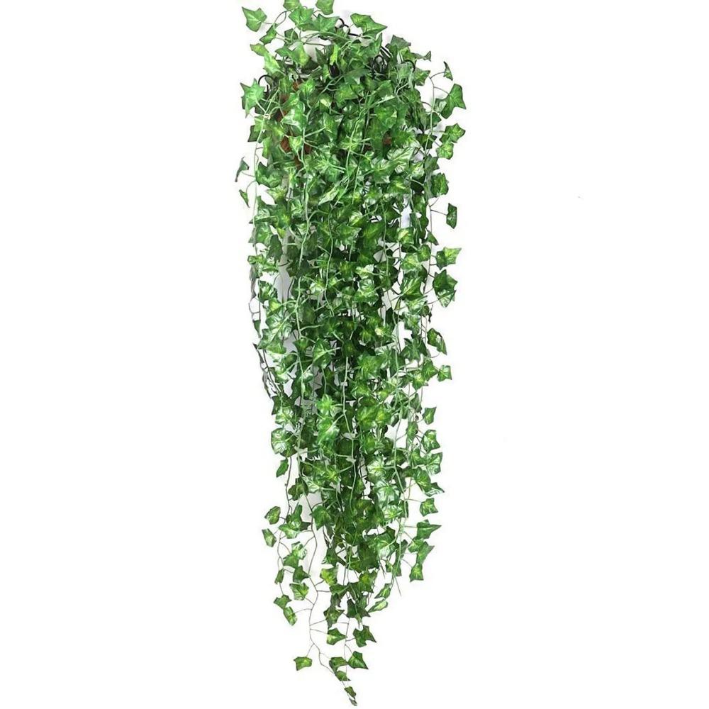 12PC Strands Umělé závěsné rostliny Lvy Leaf Vine Garland Falešné listy