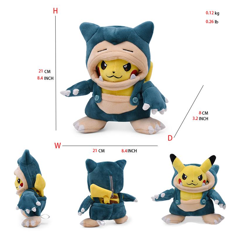 Cos Eevee Pikachu Cosplay Plüschtiere Pikachu Peluche Lucario Stofftierpuppe Sammlerstück Geschenk, Cartoon 20-30CM