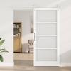 ORKDAL Sliding Door White 93 x 211 cm Solid Pine Wood and Glass
