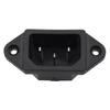 5/20/100PCS Black 3Pins Terminal Male Plug lEC320 C14 Inlet Power Plug Socket AC-04 Panel Mount AC 250V10A Charging Outlet