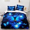 Butterfly Duvet Cover King Queen Colorful Flying Animal Bedding Set For Teens Adults Beautiful Flowers Polyester Quilt Cover