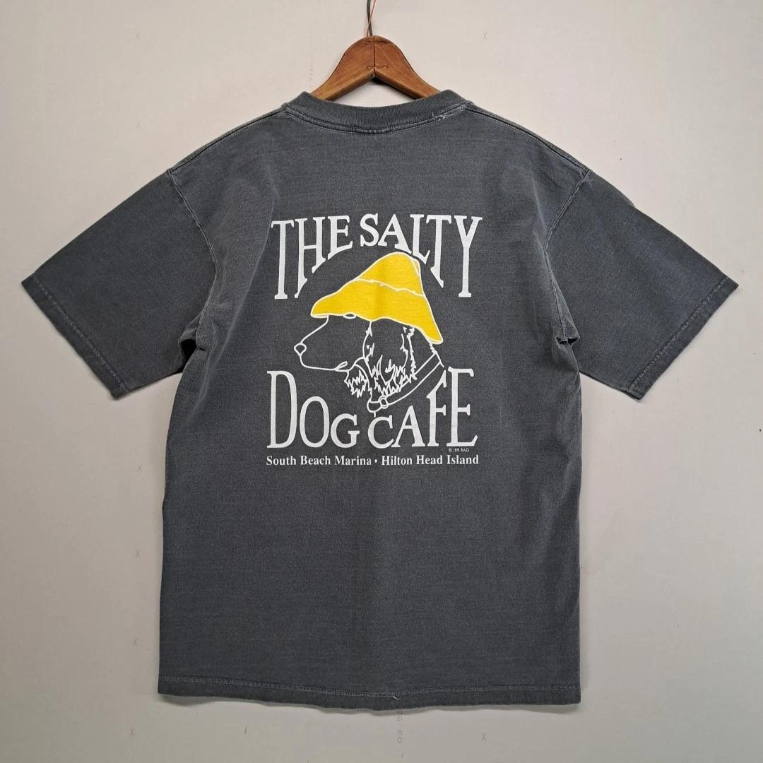 

Vintage 1989 Salty Dog Cafe Shirt Medium Gray Soffe Choice Hilton Head Soffes US S