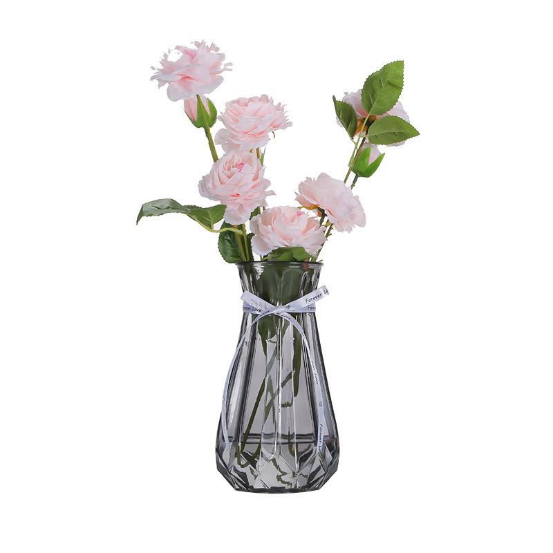 European Origami Glass Vase - Elegant Hydroponic Flower & Dried Decor for Living Room