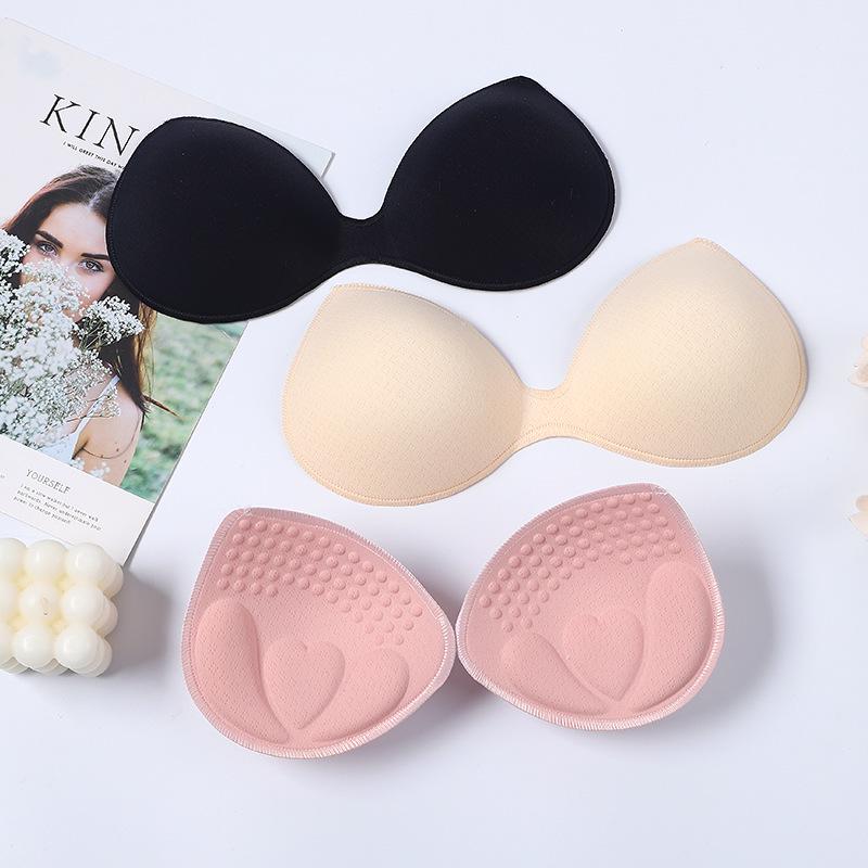 4cm Latex Breast Pads U-Shaped Underwear Vest with Sponge Inserts - Breathable Women's Bra