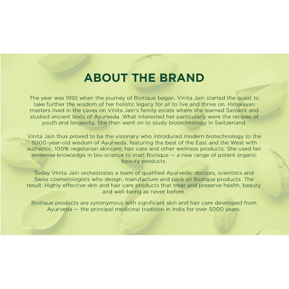 Biotique Bio Pistachio Ageless Nourishing Face Pack 50g – Revitalizing Skin Treatment for Spots & Glowing Tone