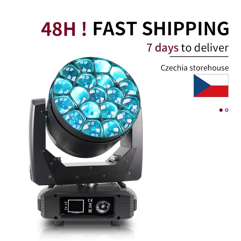 LED DMX Movingheads 19x25w RGBW 4in1 BEE EyE LED Beam Wash Zoom Moving Head Club Concert Bar Light